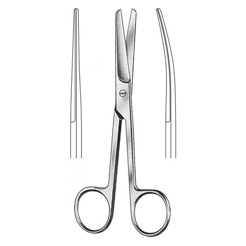 Standard Operating Scissors, B/B, Str, 11.5cm