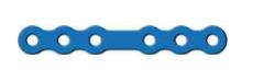 [MLS-28-06L] Straight LOC Plate 3+3 Holes, Thickness 1.5 mm, Blue