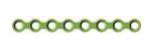 [FST-19-08M] Straight Plate 8 holes, Thickness 0.5, Green