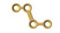 [OZD-24-04S] Z-D Plate 4 Holes, Thickness 1.0 mm, Gold