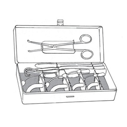 [RQ-184-00] Tracheotomy Set  Complete In Stainless Steel Case
